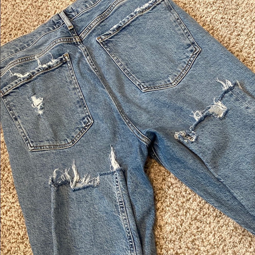 Agolde Nico HighWaist ButtonFly Distressed Jeans A093D-3002 Organic Cotton. 28 - Picture 9 of 15